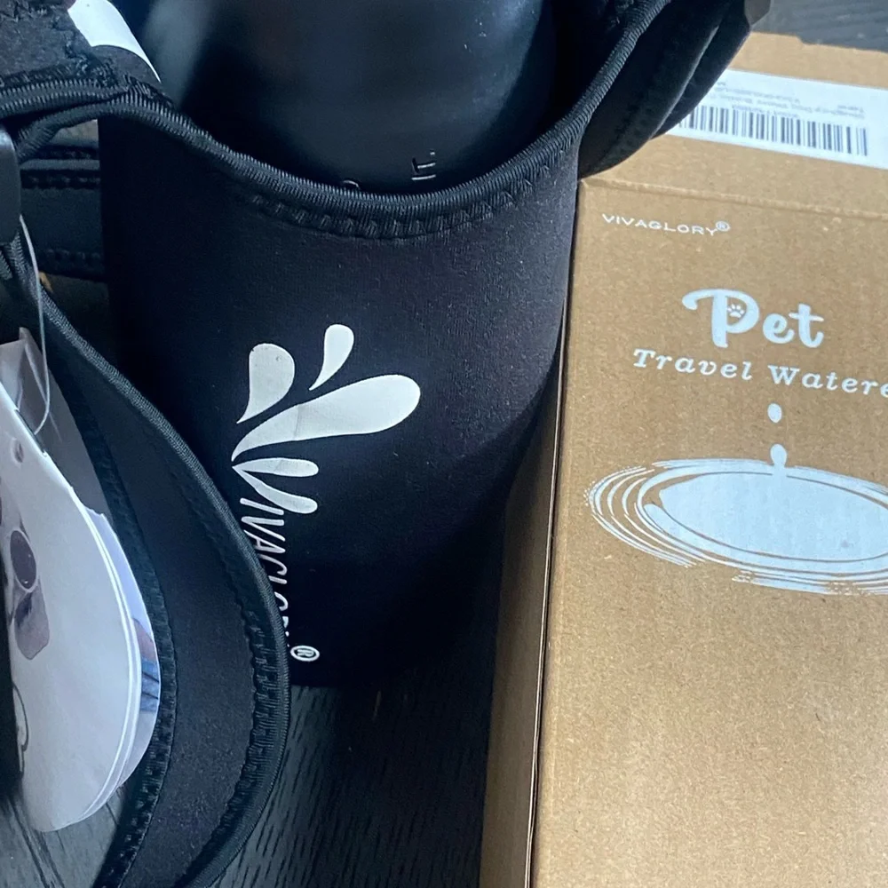 Vivaglory Black Pet Travel Waterer
